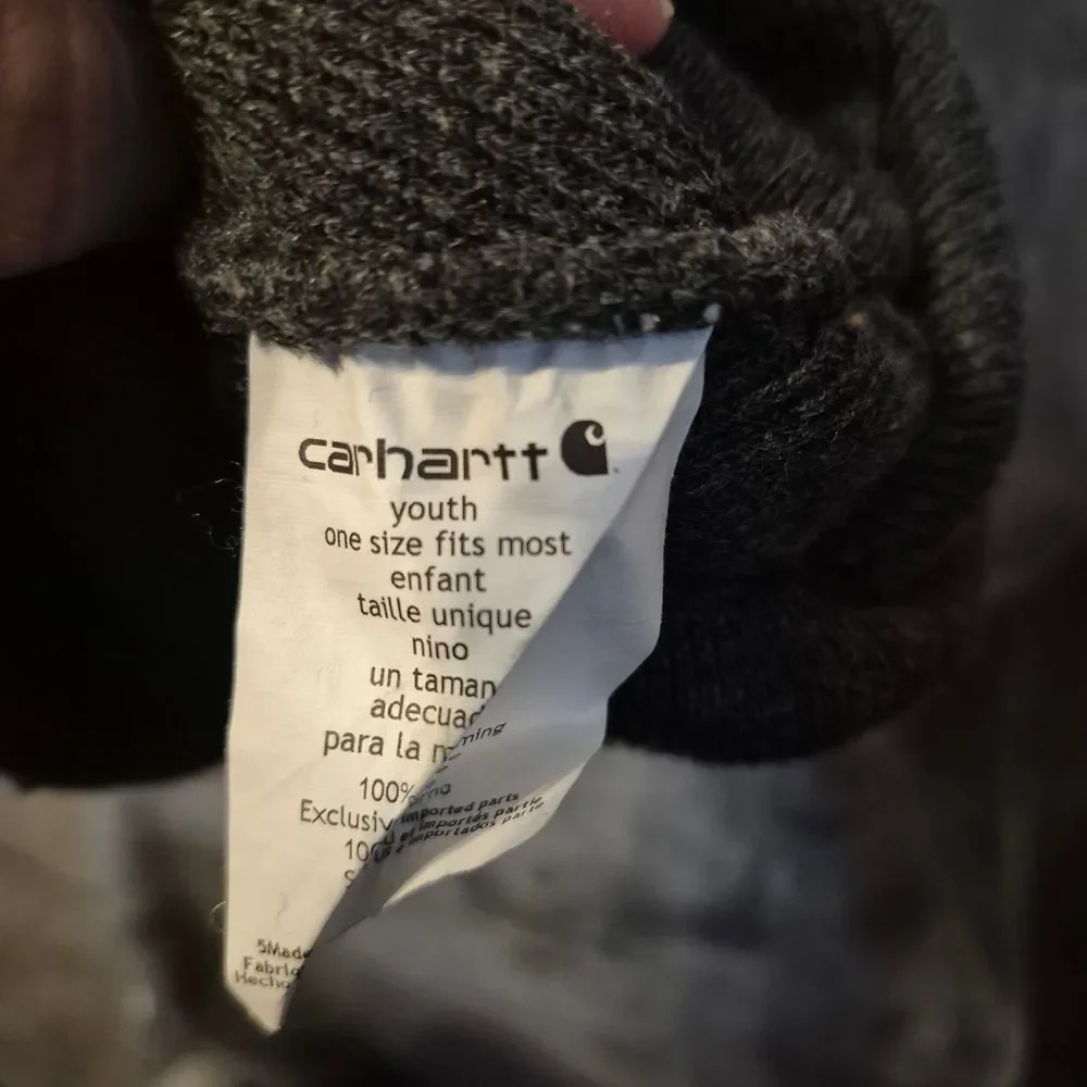 Carhartt Gray Knit Beanie Youth One Size Fits Most